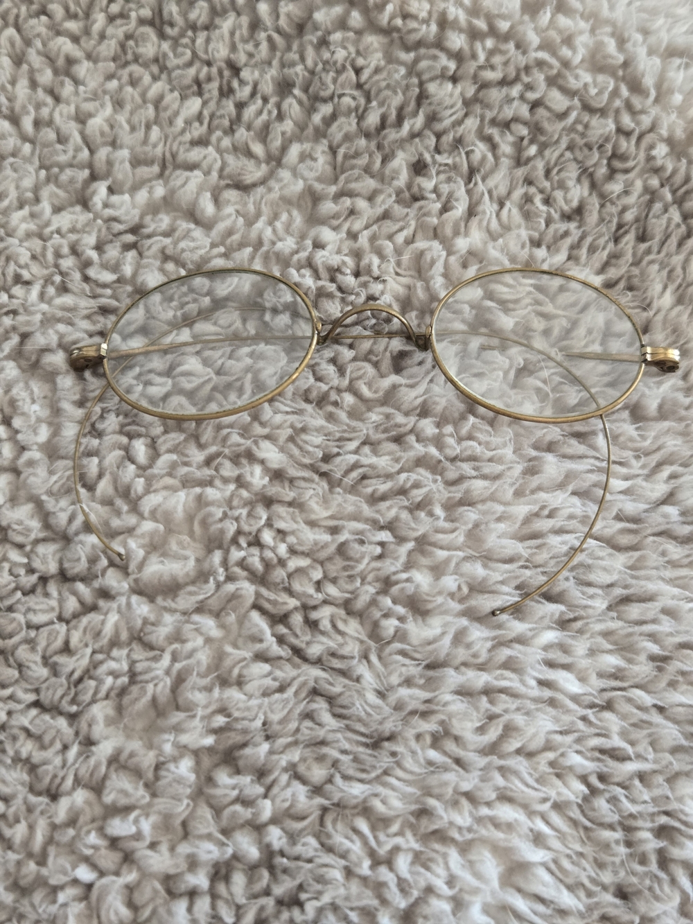 Vintage 1920's Oval Gold Wireframe Glasses